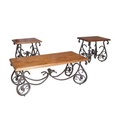 Wood and iron tables