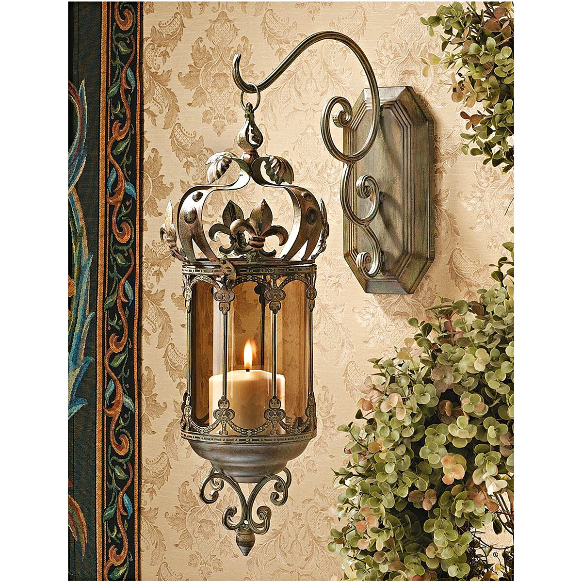 21 Medieval Hallway Hanging Pendent Light Wall Lantern Sconce Candle Holder