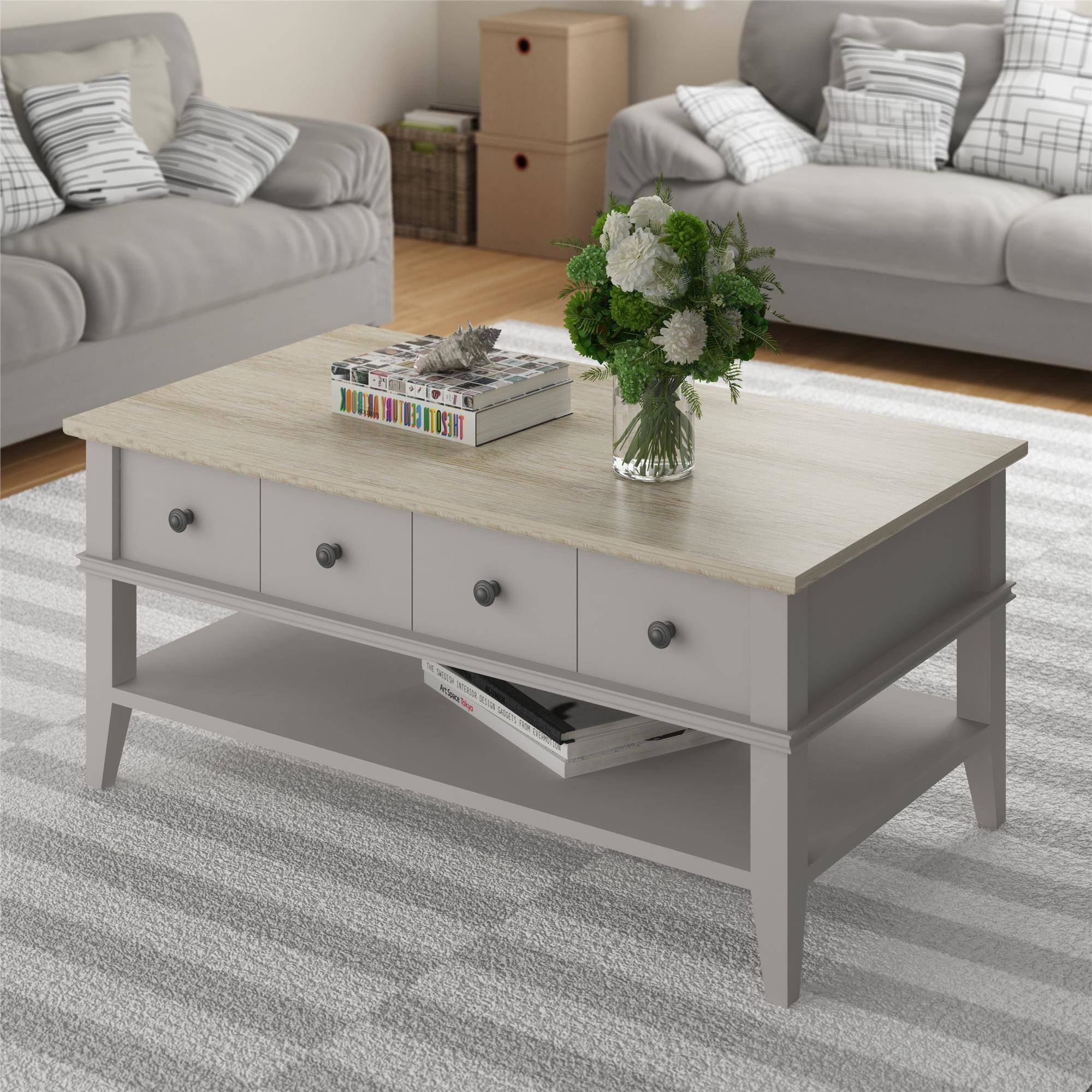 Altra Country Style Rectangle Coffee Table, Natural