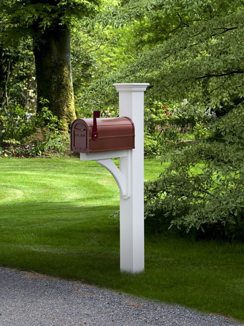 Bronze mailbox and post 12