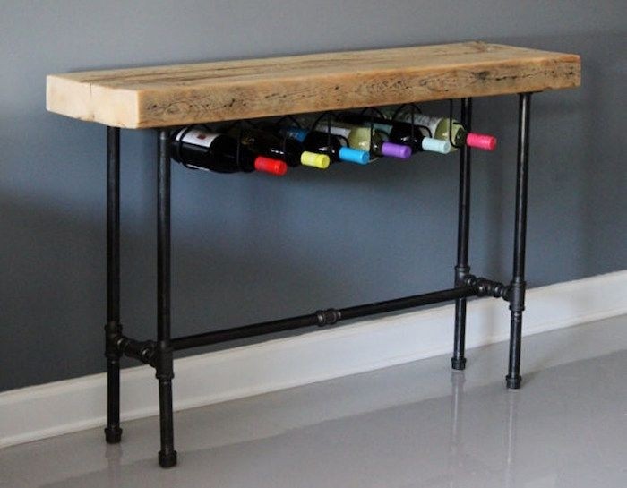 Console table with wine rack 1