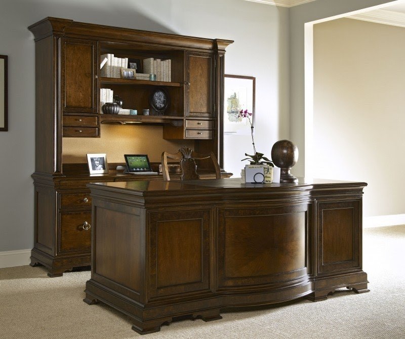 Executive desk and credenza 17