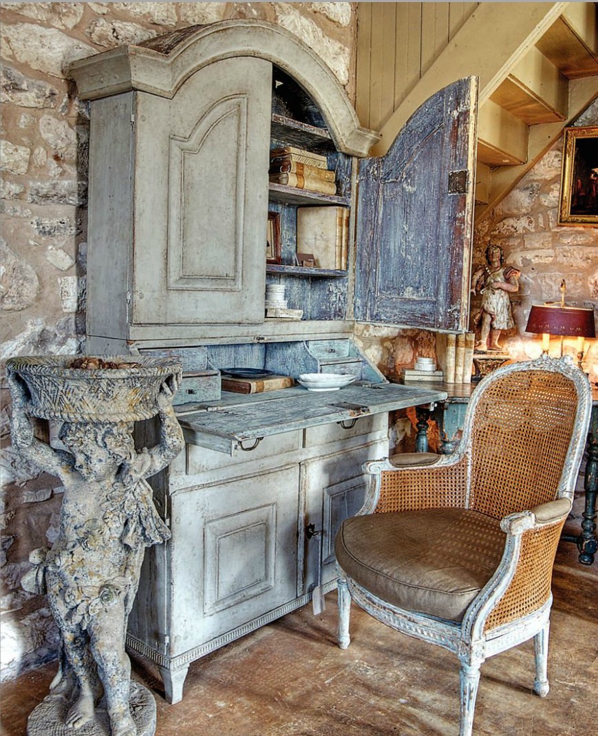 Hand painted secretary desk