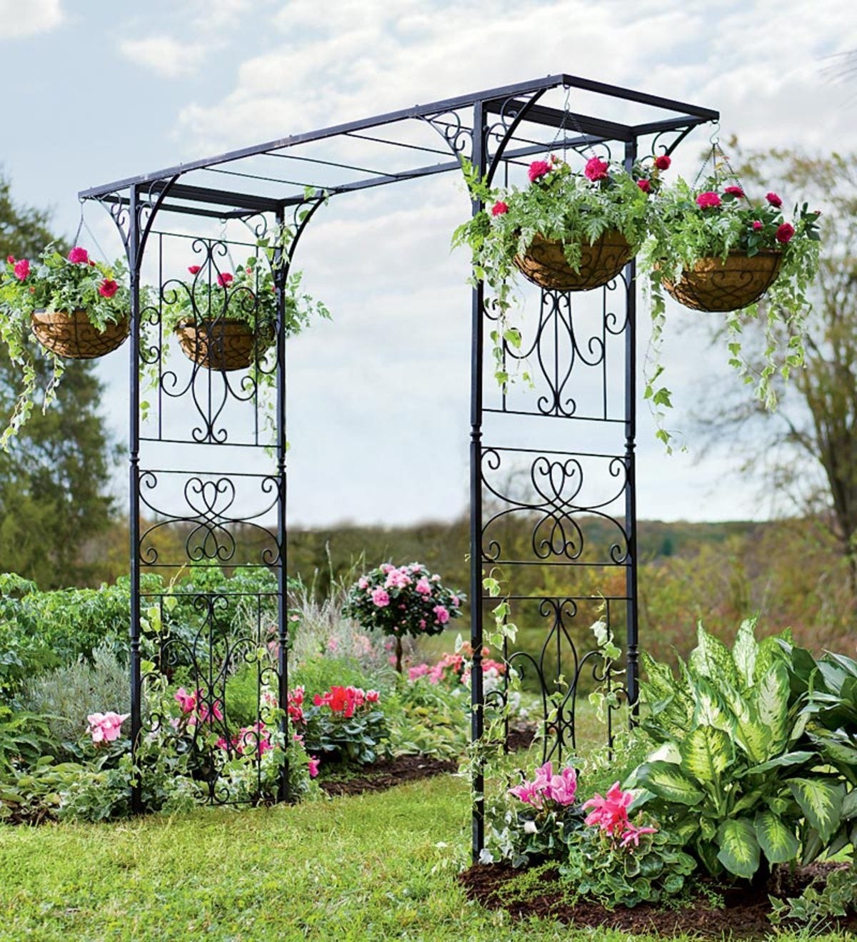 Metal arbor trellis