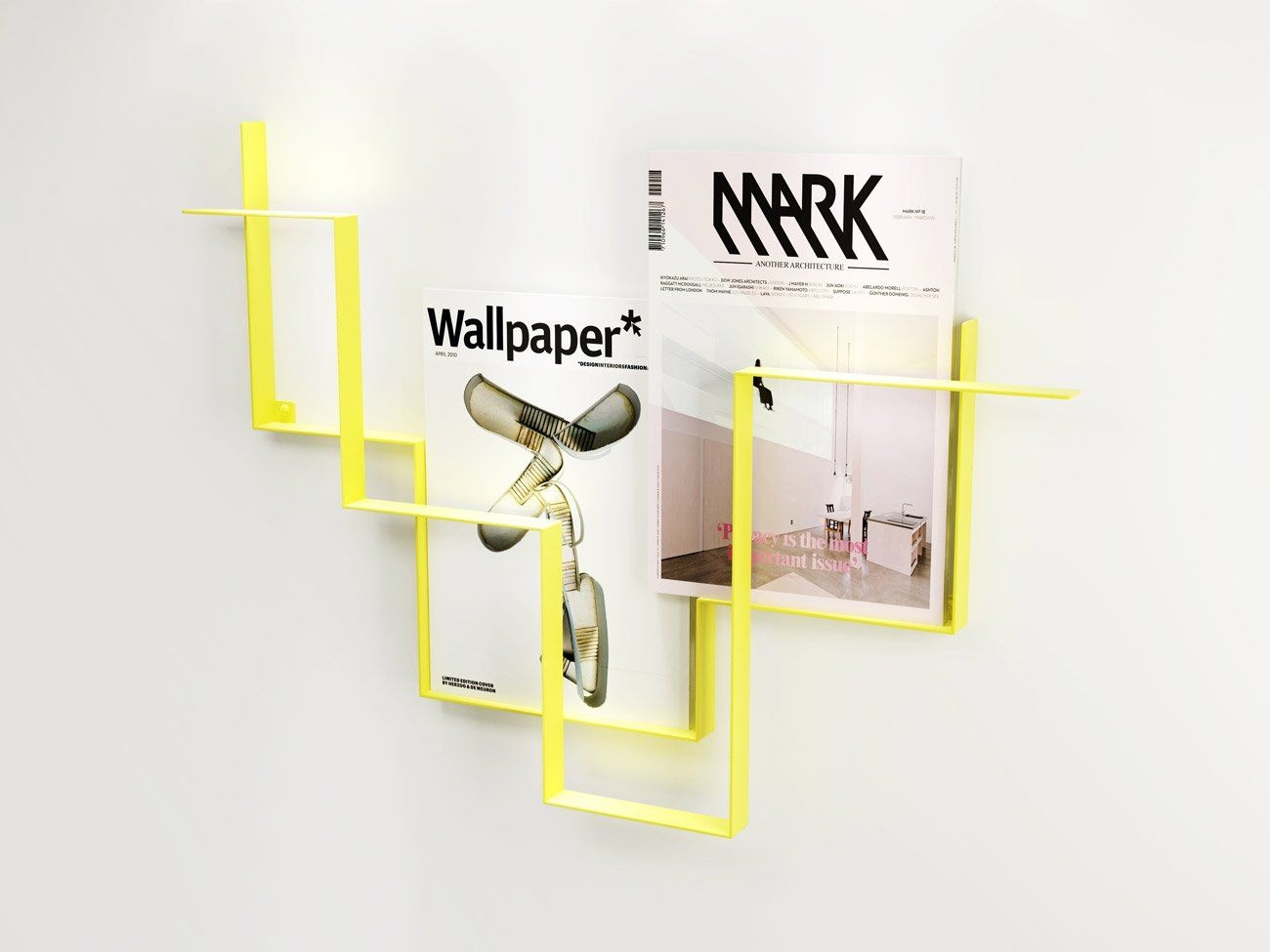 Metal wall mount magazine rack 5