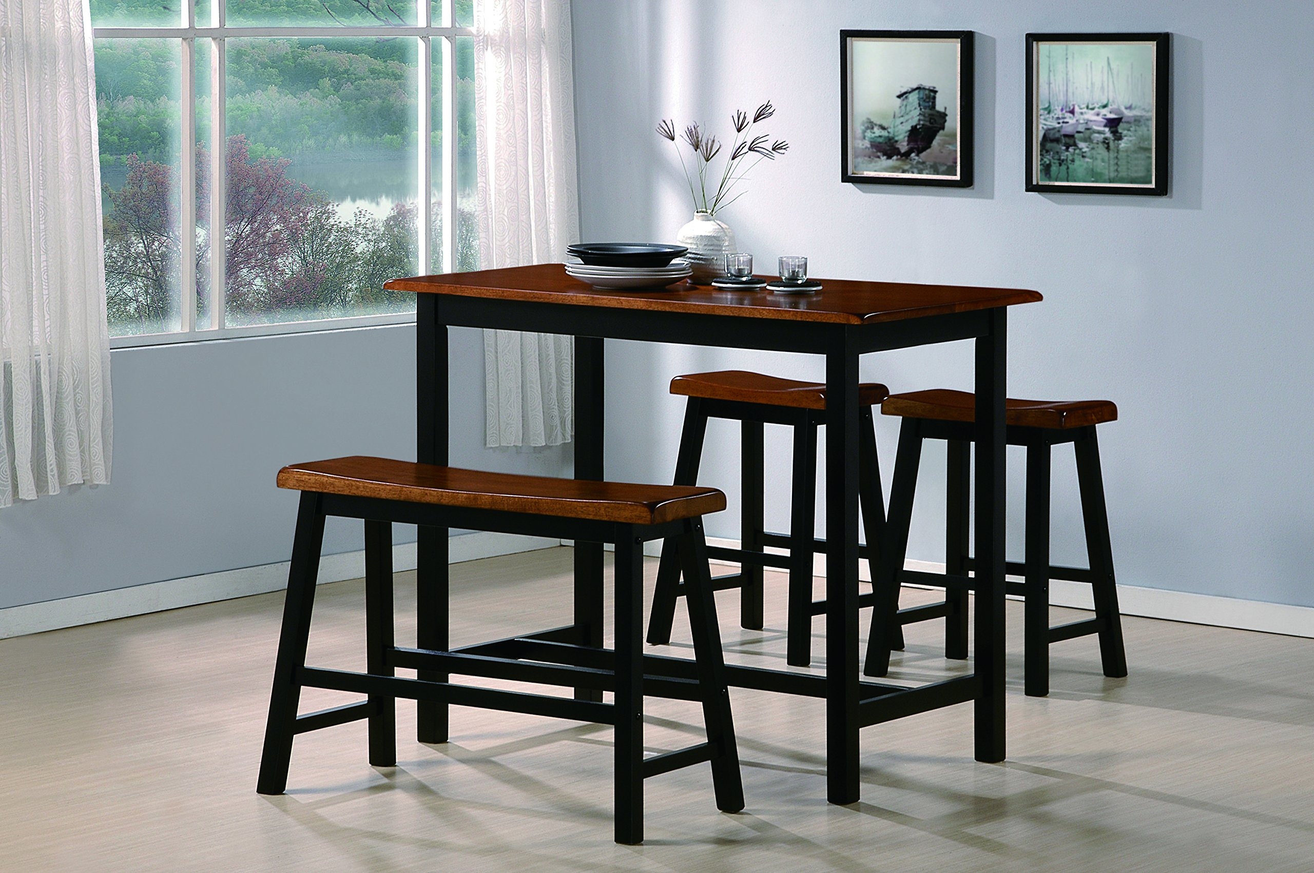Oak pub table set