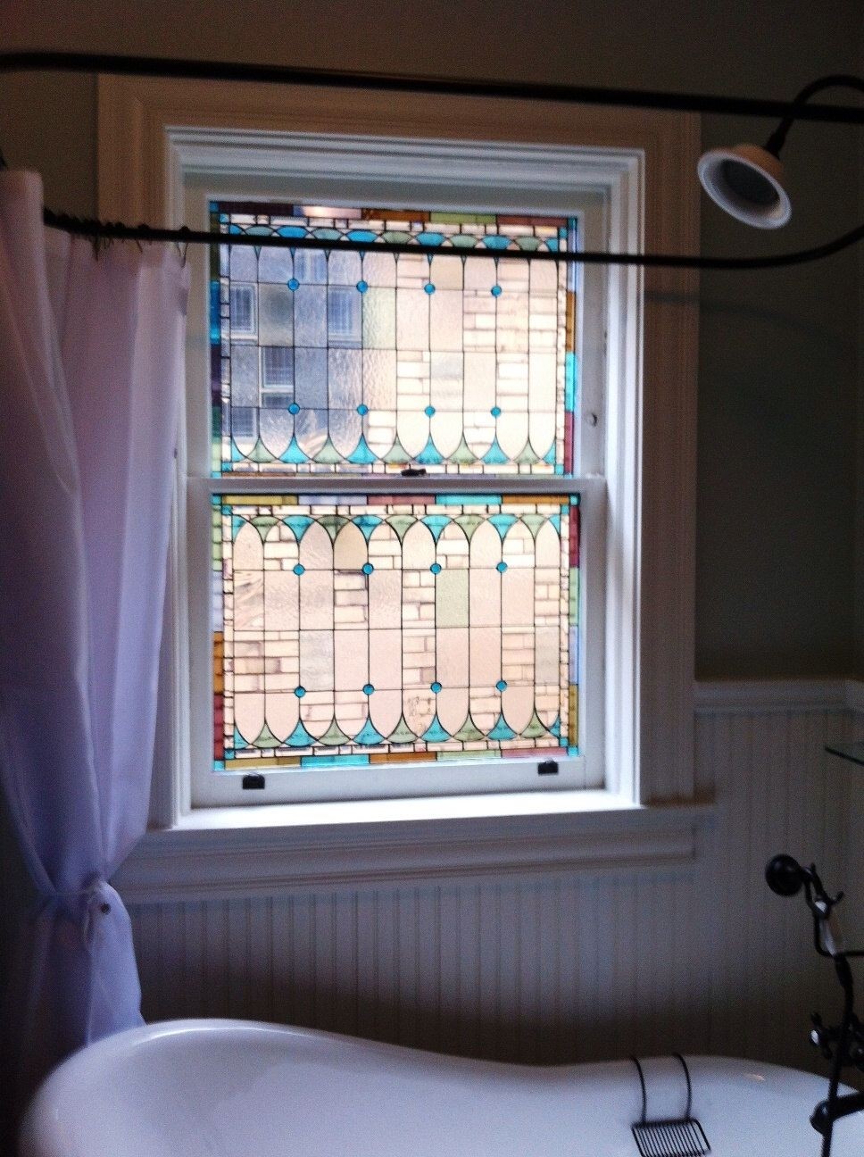 Original stained glass window panels