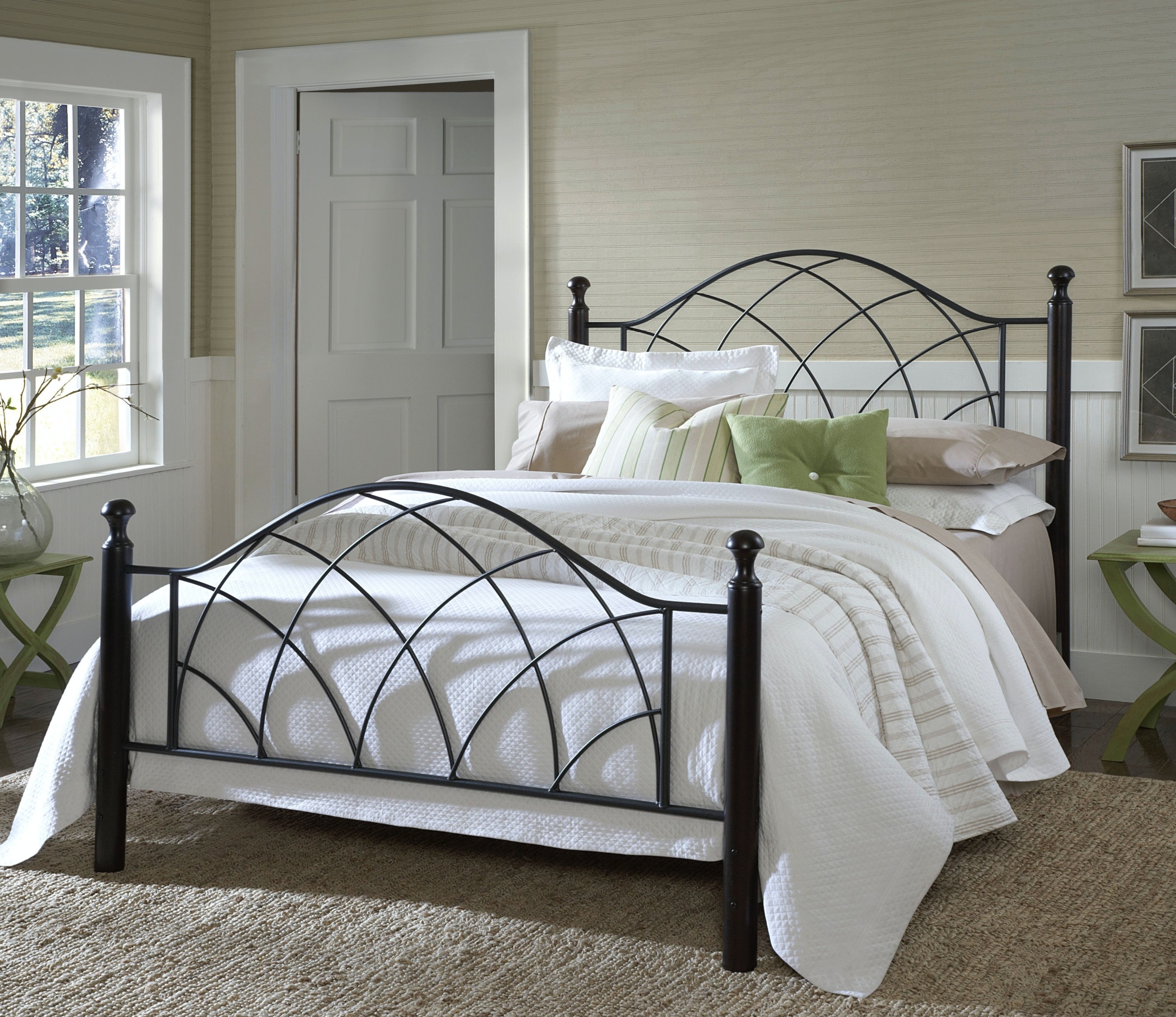 Vista wood and iron bed by hillsdale furniture mixed wood