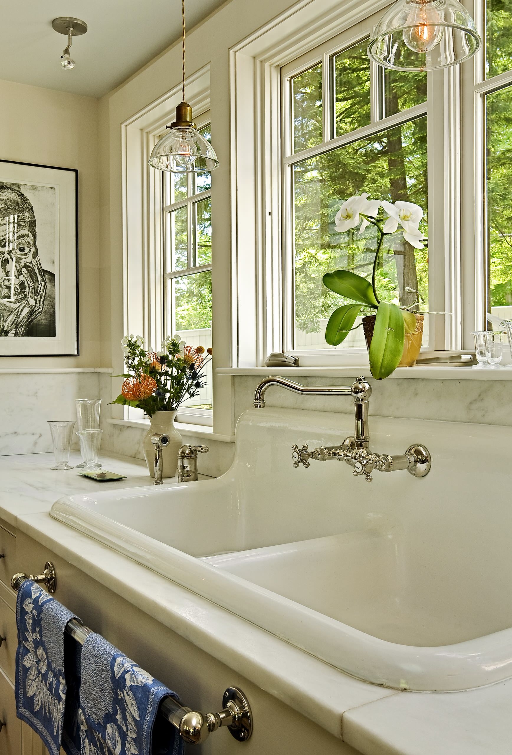 Drop in farmhouse kitchen sink