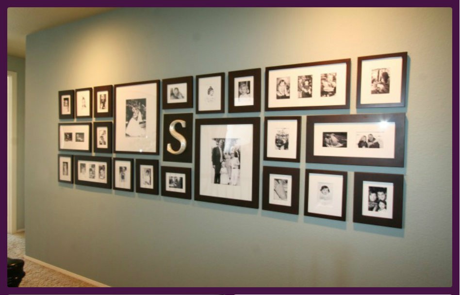 Frame collage ideas for wall