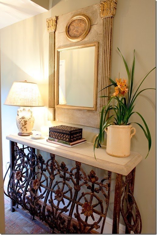 Iron hall table