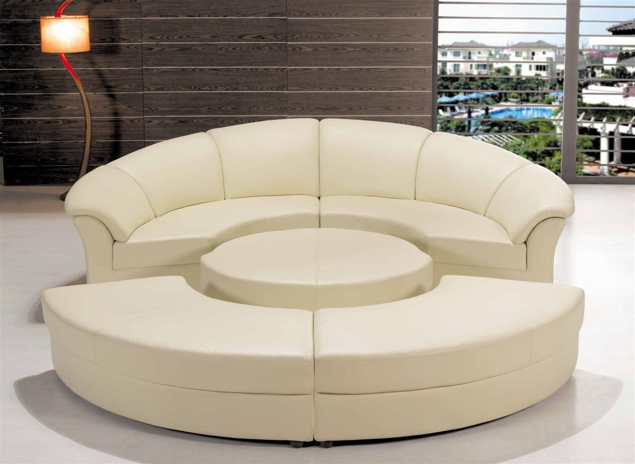 Modern Black Or White Circle Sectional
