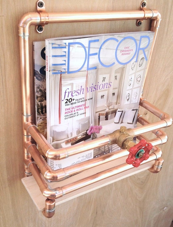 Modern wall mounted magazine rack 11