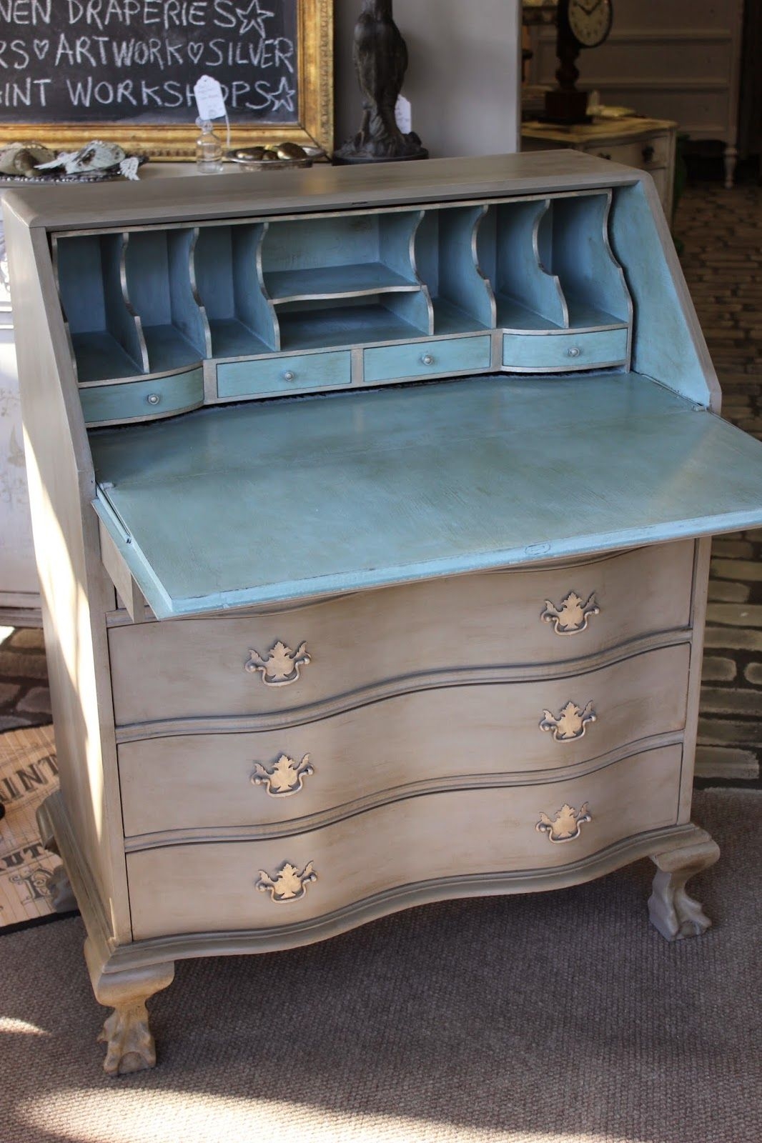 Secretary desk painted
