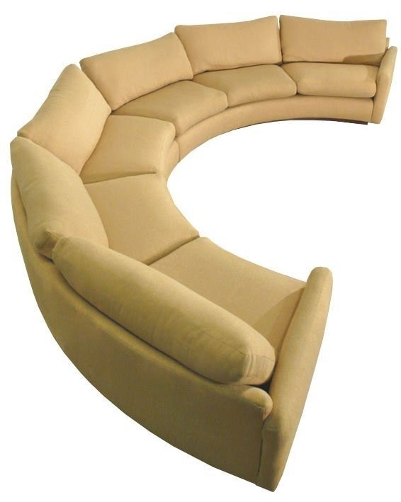 Semi round sectional sofa