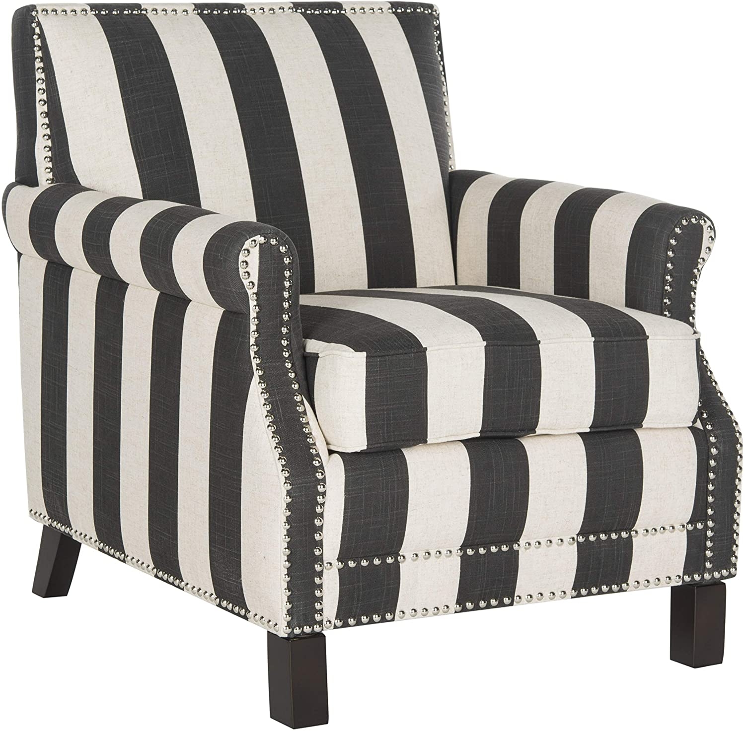Striped club chair
