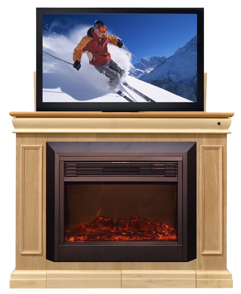 Touchstone conestoga 51 w lift tv stand with electric fireplace