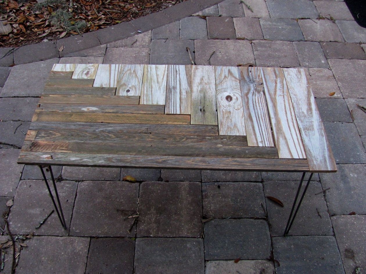 Upcycled coffee table mid century style