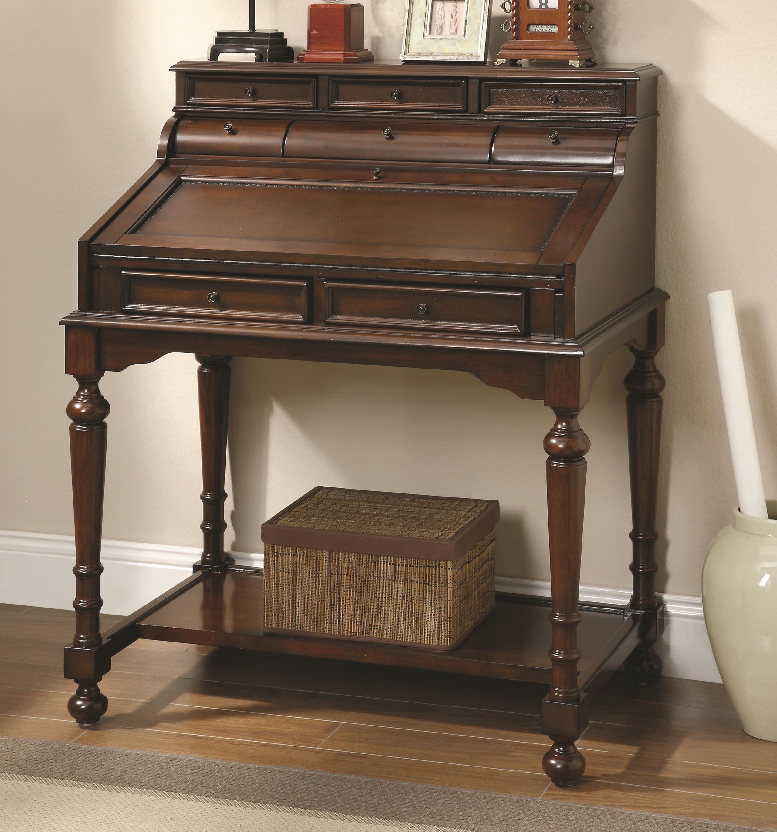 Coaster Home Furnishings Transitional Secretary Desk, Cherry