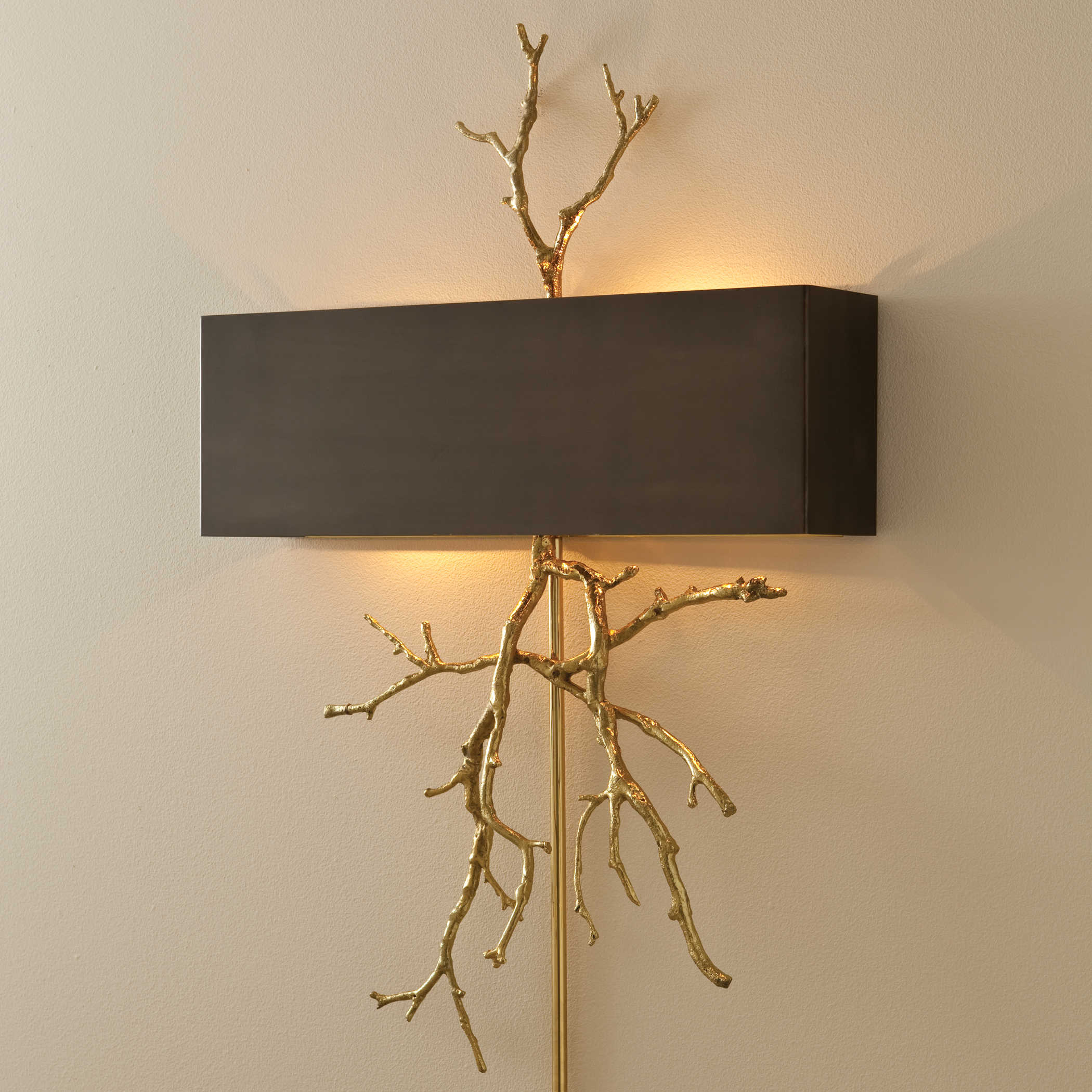 Global Views Twig Electrified Wall Sconce, Nickel