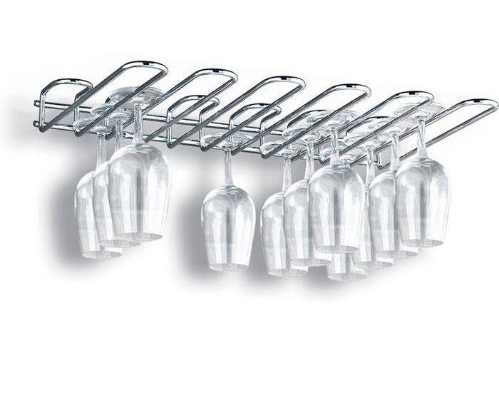 Paderno World Cuisine Chromed Steel Glass Rack, Ceiling Mounted