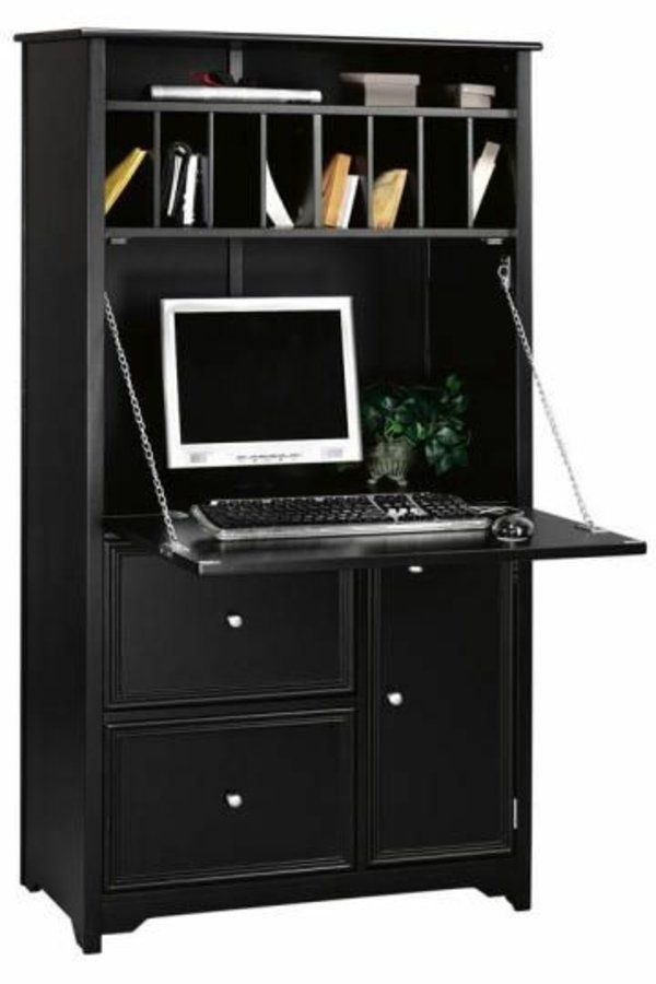 Secretary style computer desk