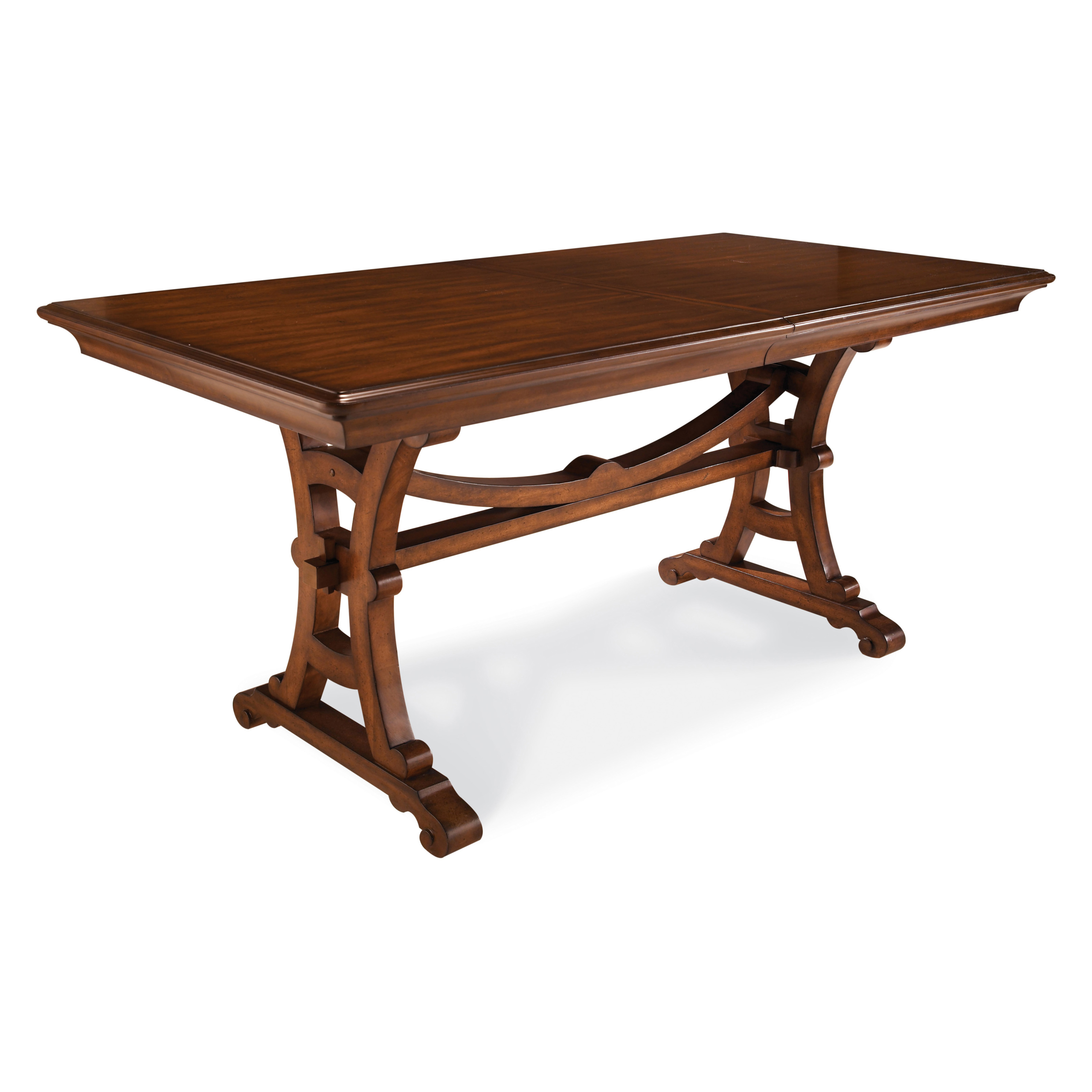 A r t furniture margaux counter height rectangle double pedestal