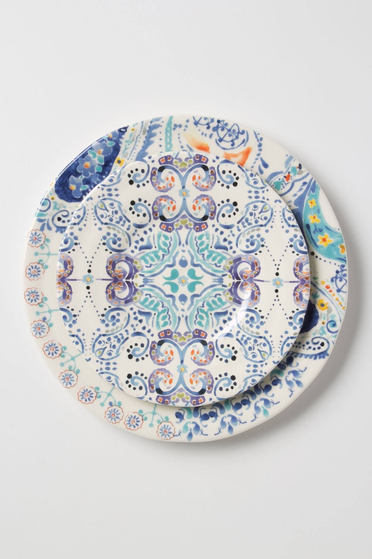 Decorative ceramic wall plates