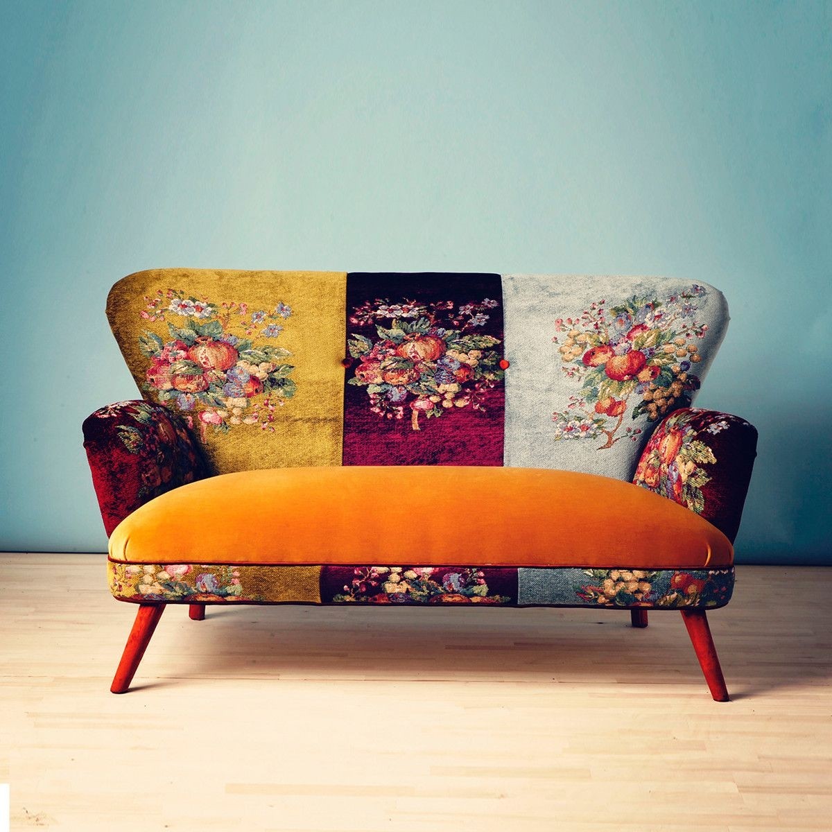 Gobelin sofa sweet honey handmade two seats sofa upholstered with