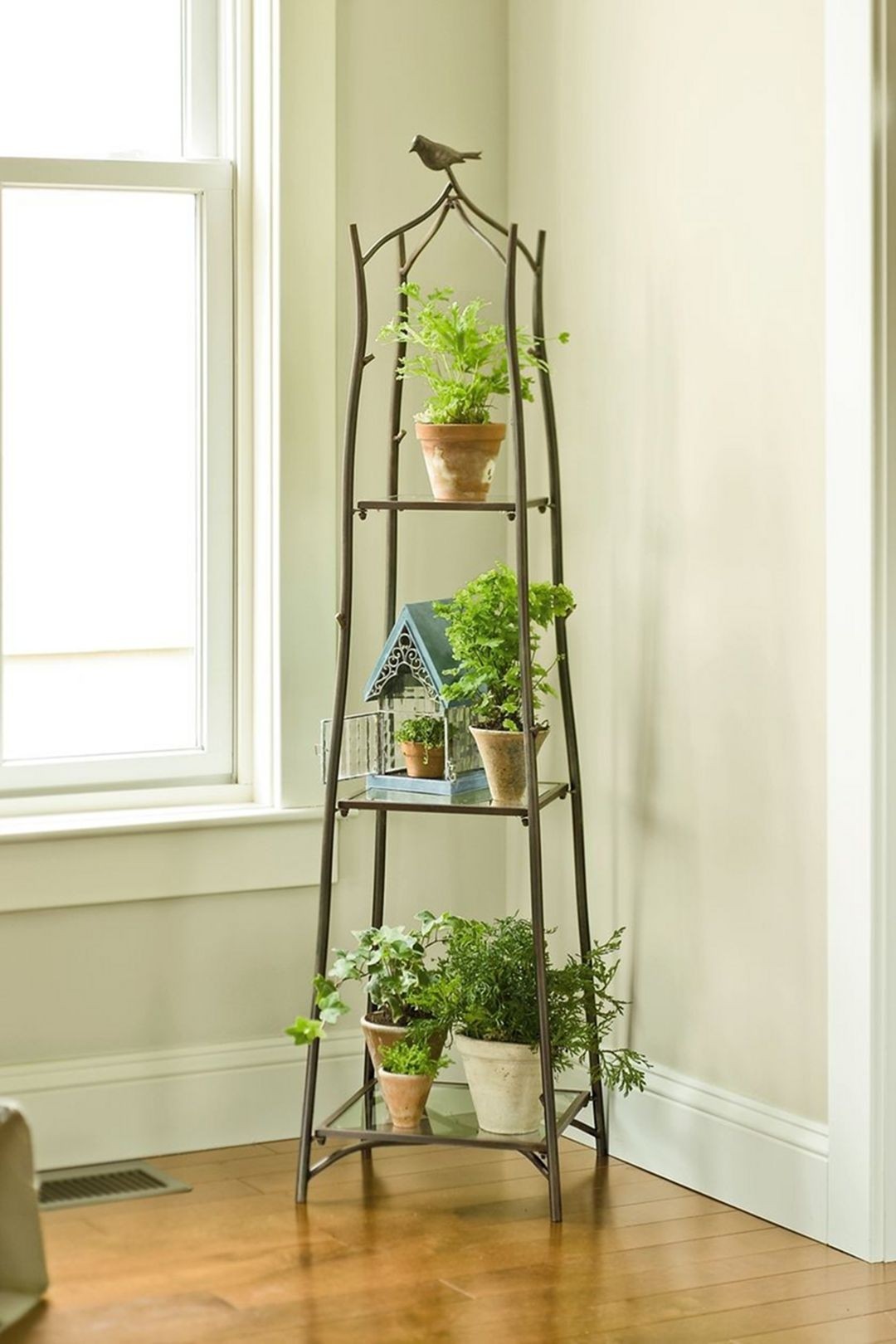 Indoor tiered plant stand