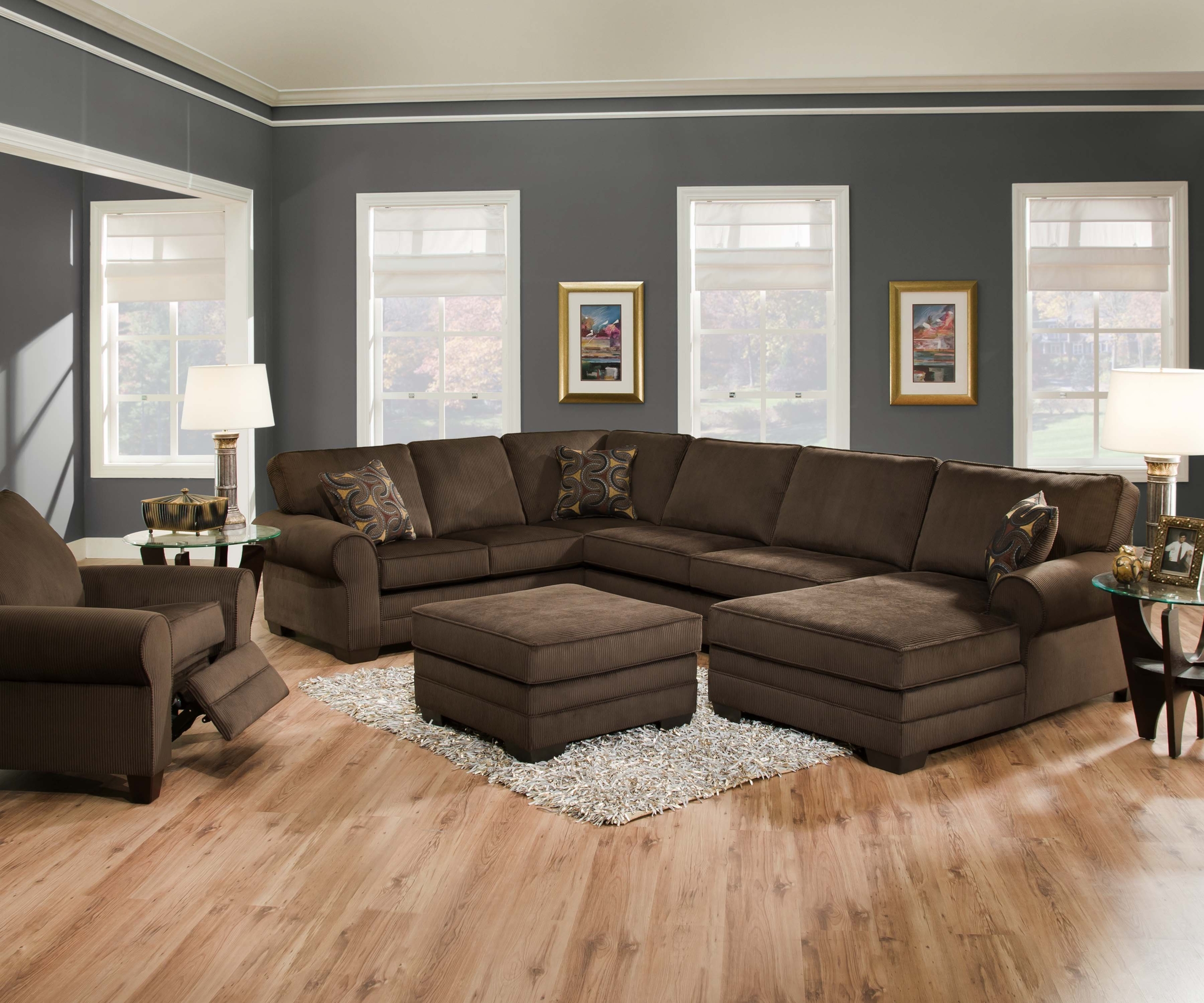 Simmons microfiber sectional