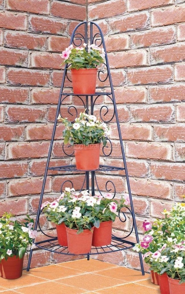 Tiered corner plant stand 3