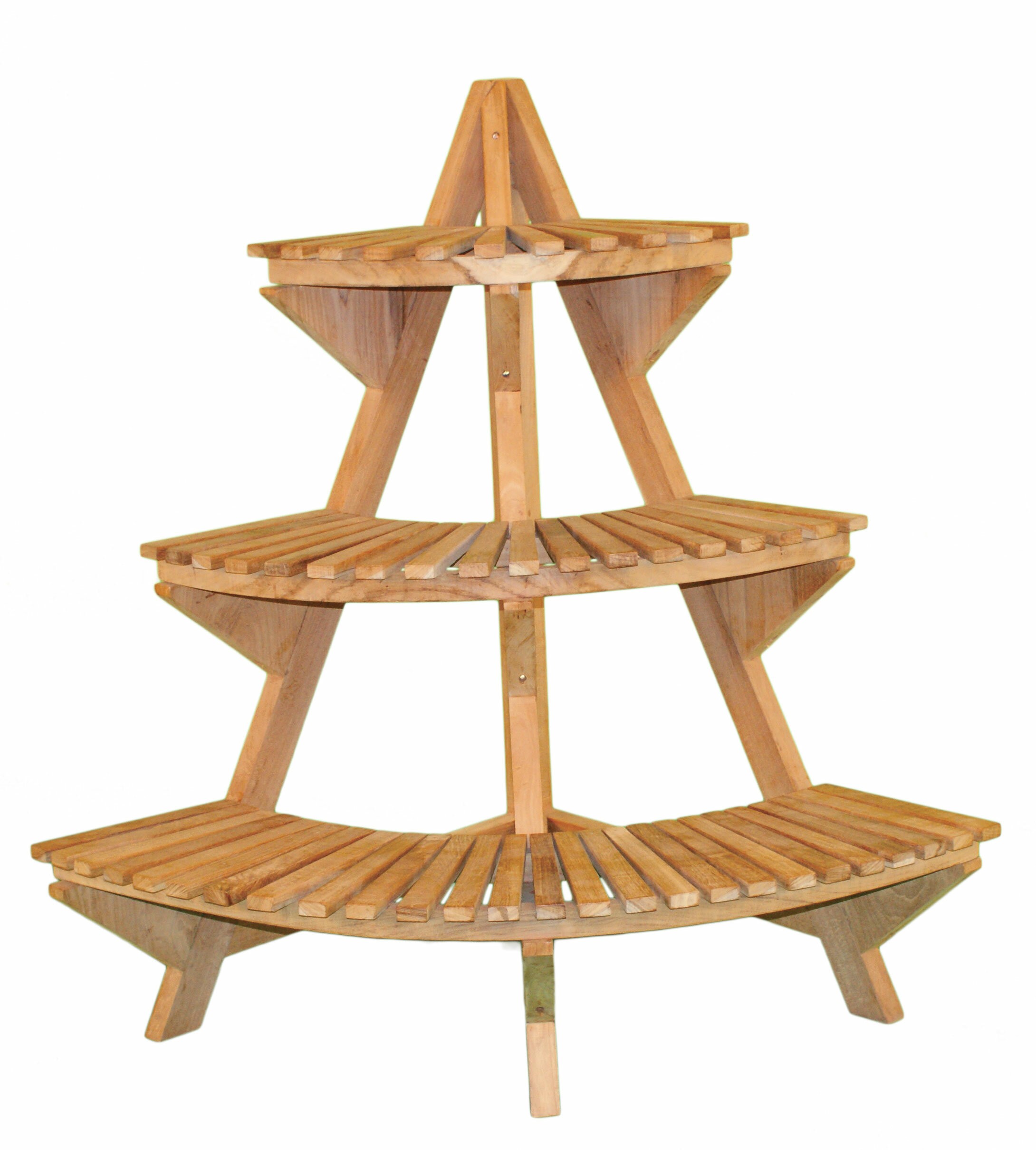 Tiered corner plant stand