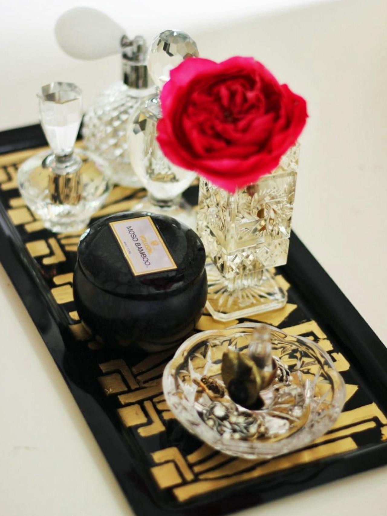 Two tier vanity tray
