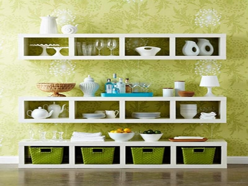 Wall mounted display shelves 4
