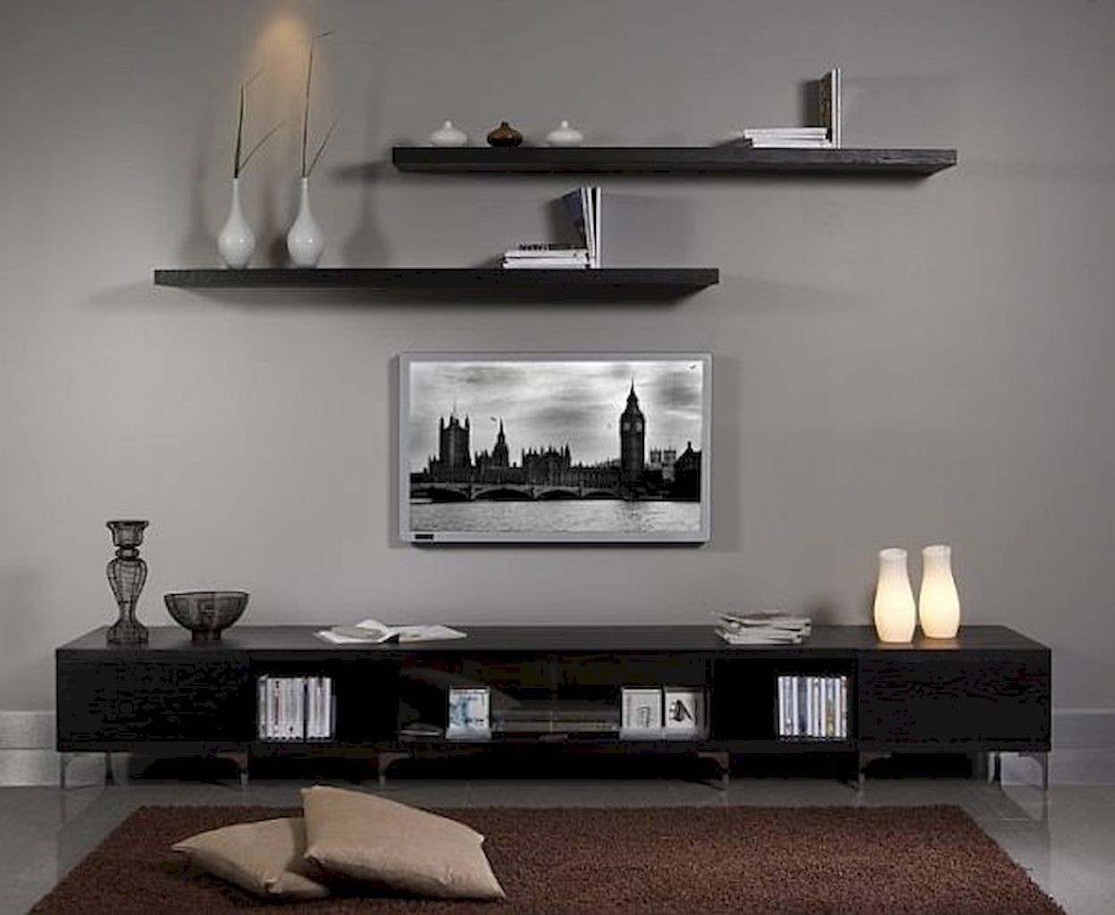 Low profile media console