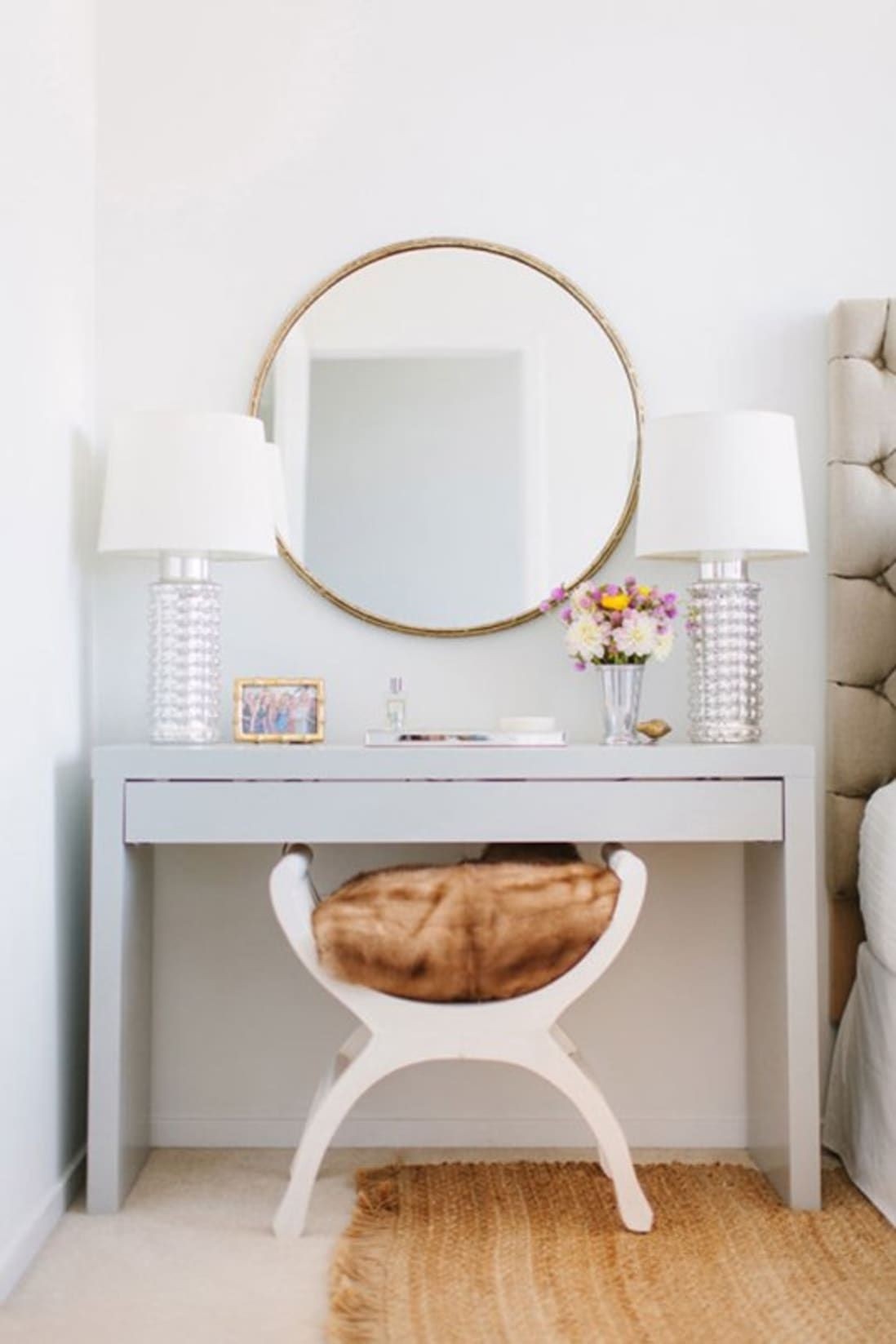 Modern makeup vanity table