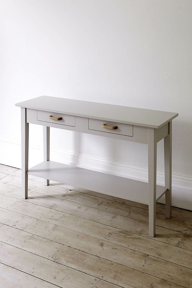 Narrow console table with drawers