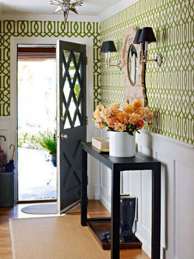 Narrow mirrored console table 1