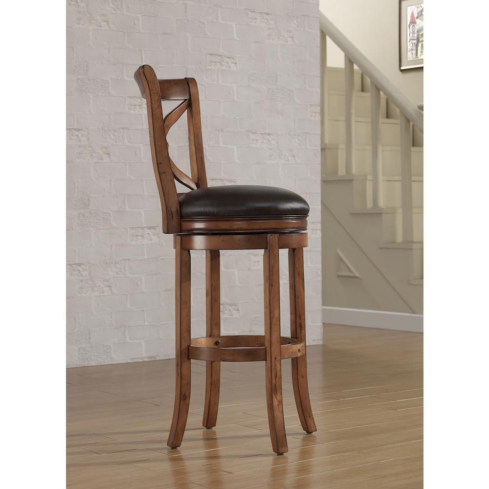 Provence 34" Swivel Bar Stool with Cushion