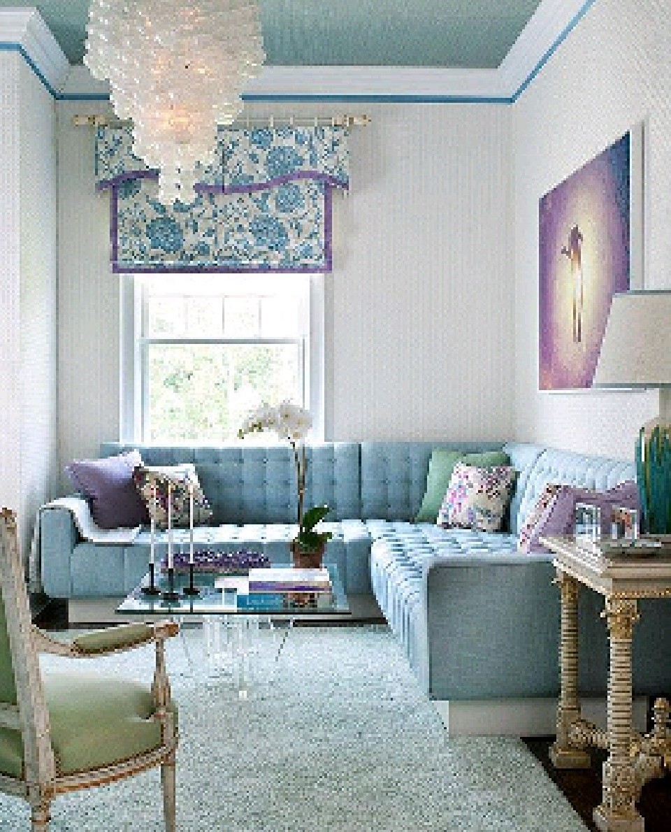 Sky blue sofa