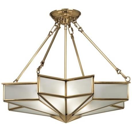Antique brass ceiling light 7