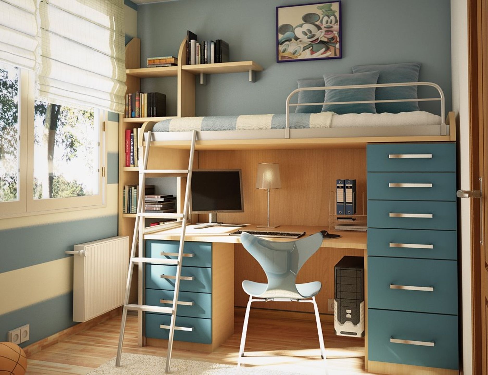 Bunk Bed With Desk Under
