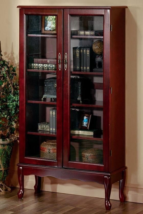 Cherry bookcase with doors