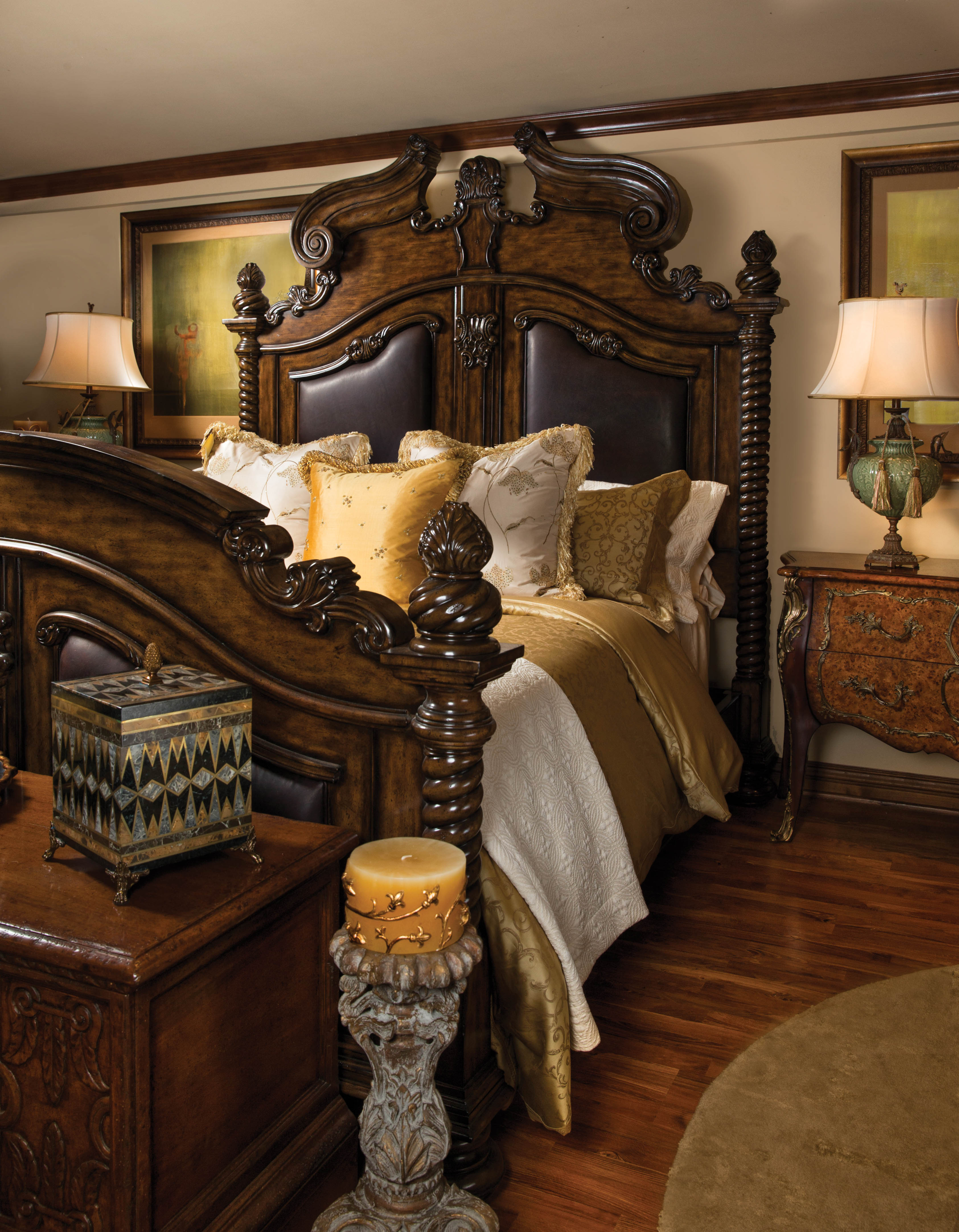 Leather and wood headboard 10