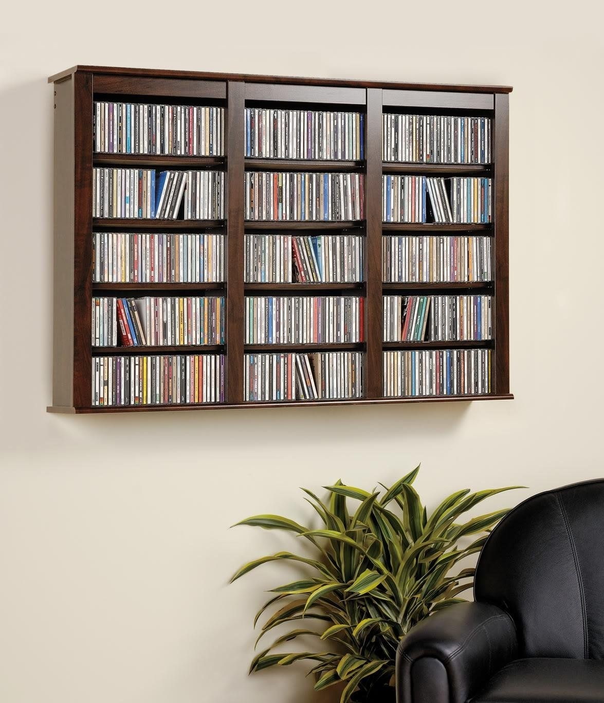 Prepac floating wall triple media storage