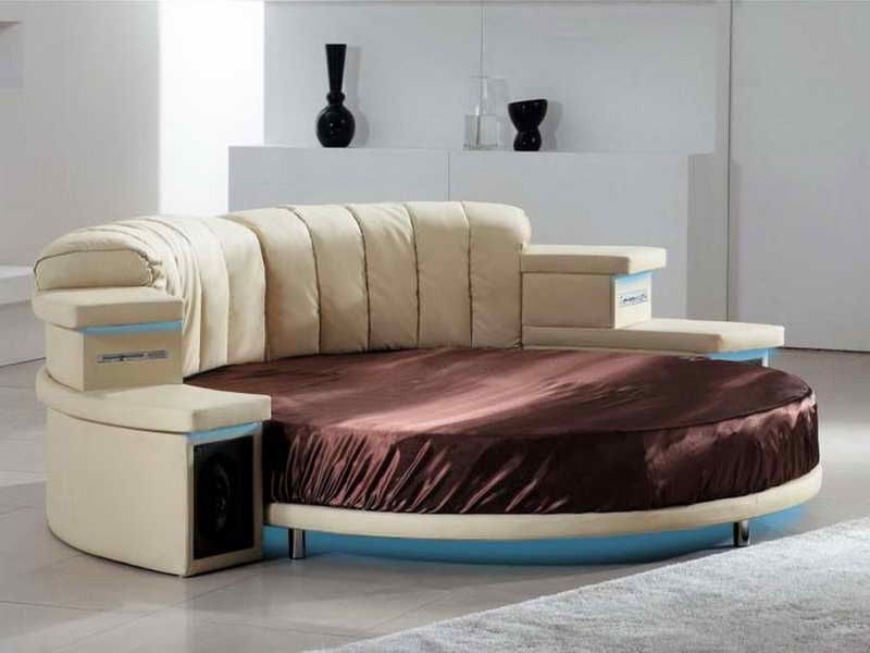Round leather couch 5