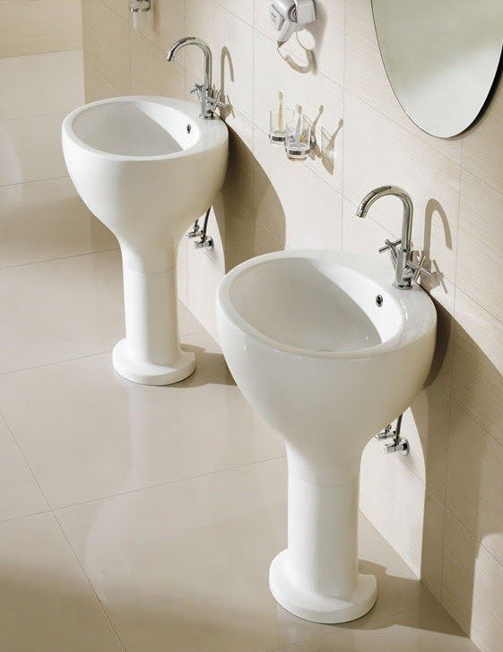 Small pedestal sink small sink for big function modern bathroom