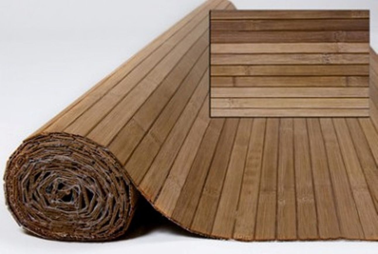 Bamboo wall paneling wainscot carbonized brown 4x8