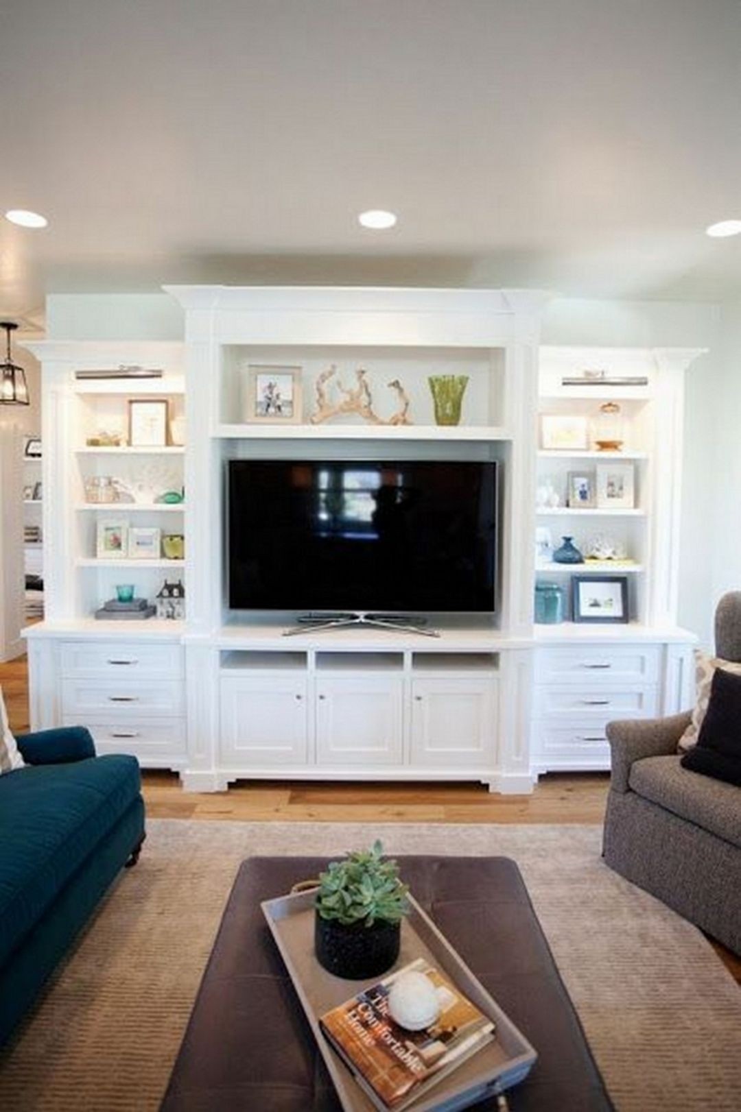 Basement built in entertainment center